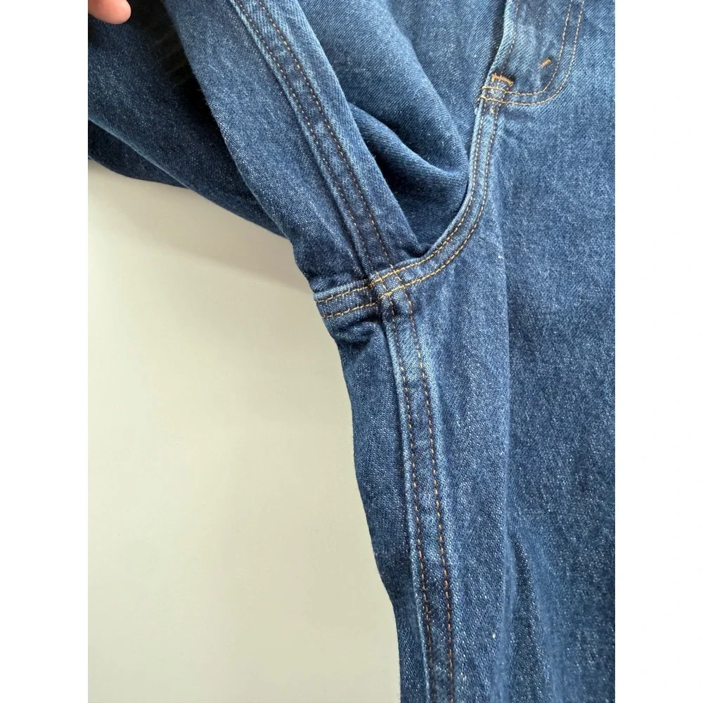 Abercrombie & Fitch NWT 90s Straight Jeans Womens 33‎ Blue Curve Love Mid Rise